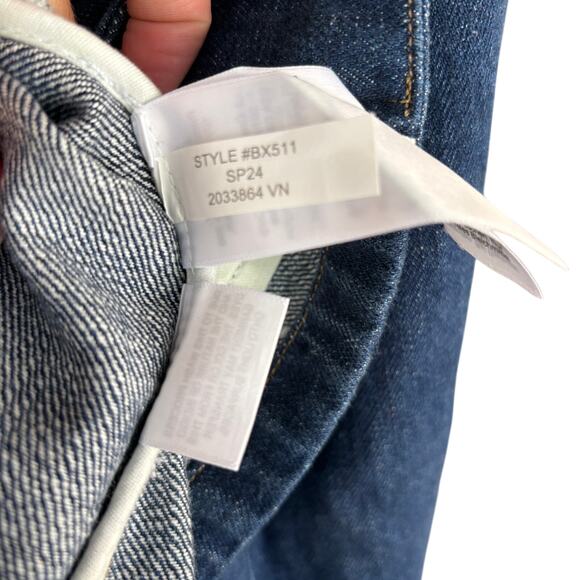 J Crew Denim Blazer Jacket 8 Resin Wash Gold Button Academia Coastal Nautical - Picture 6 of 7